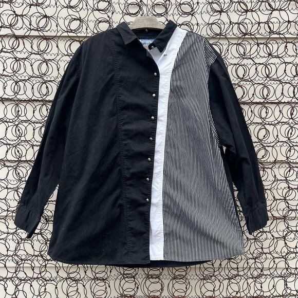 Wrangler Tops - 90s Wrangler For Women Pioneer Cowgirl Western Stripe Brushpopper Shirt 3X VOLUP
